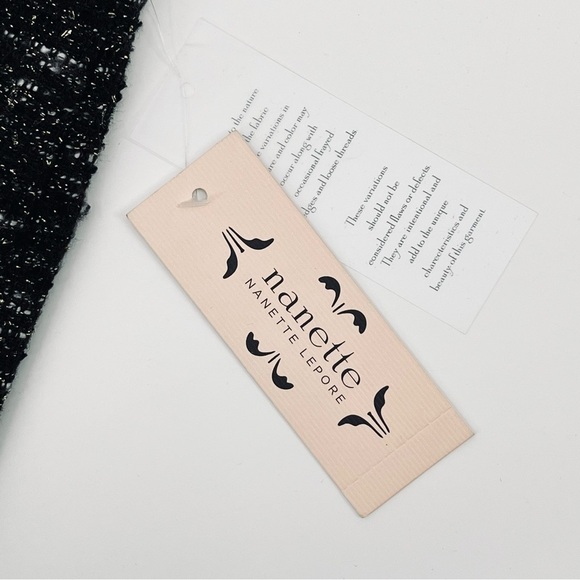 NWT Nanette Lepore Metallic Tweed Ruffle Faux Wrap Mini Skirt - Picture 7 of 10